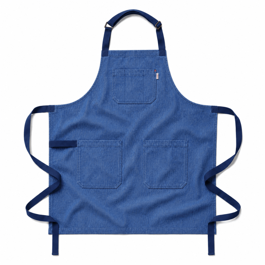 light denim apron